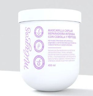 MASCARILLA CAPILAR REPARADORA DE CEBOLLA MILAGROS X 450ML